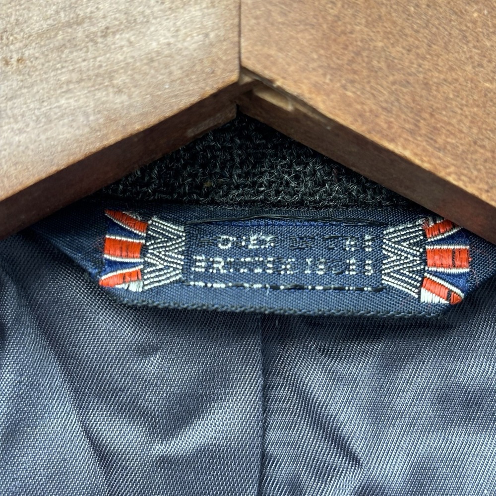 Vintage Austin Reed Wool Tweed Blazer Mens 42R Grey Flecked Sport Coat USA Made - Picture 7 of 16
